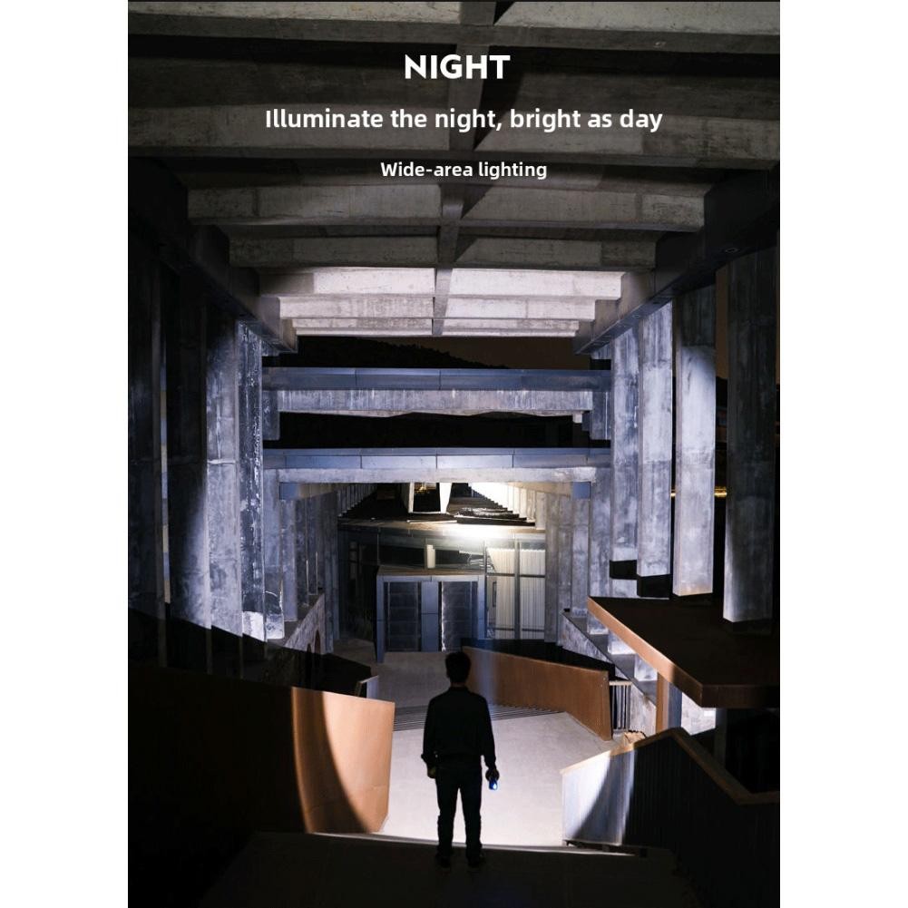 200000 Lumens LED Flashlight with Waterproof Triangular Stand for Camping