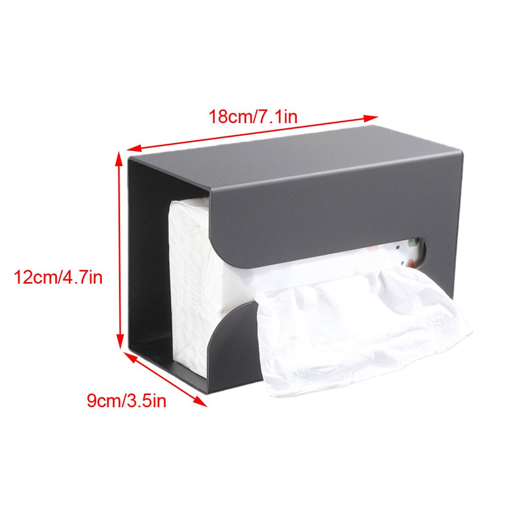 Multifunctional Wall Mounted Aluminum Tissue Box Holder for Home Organization - Picture 16 of 16