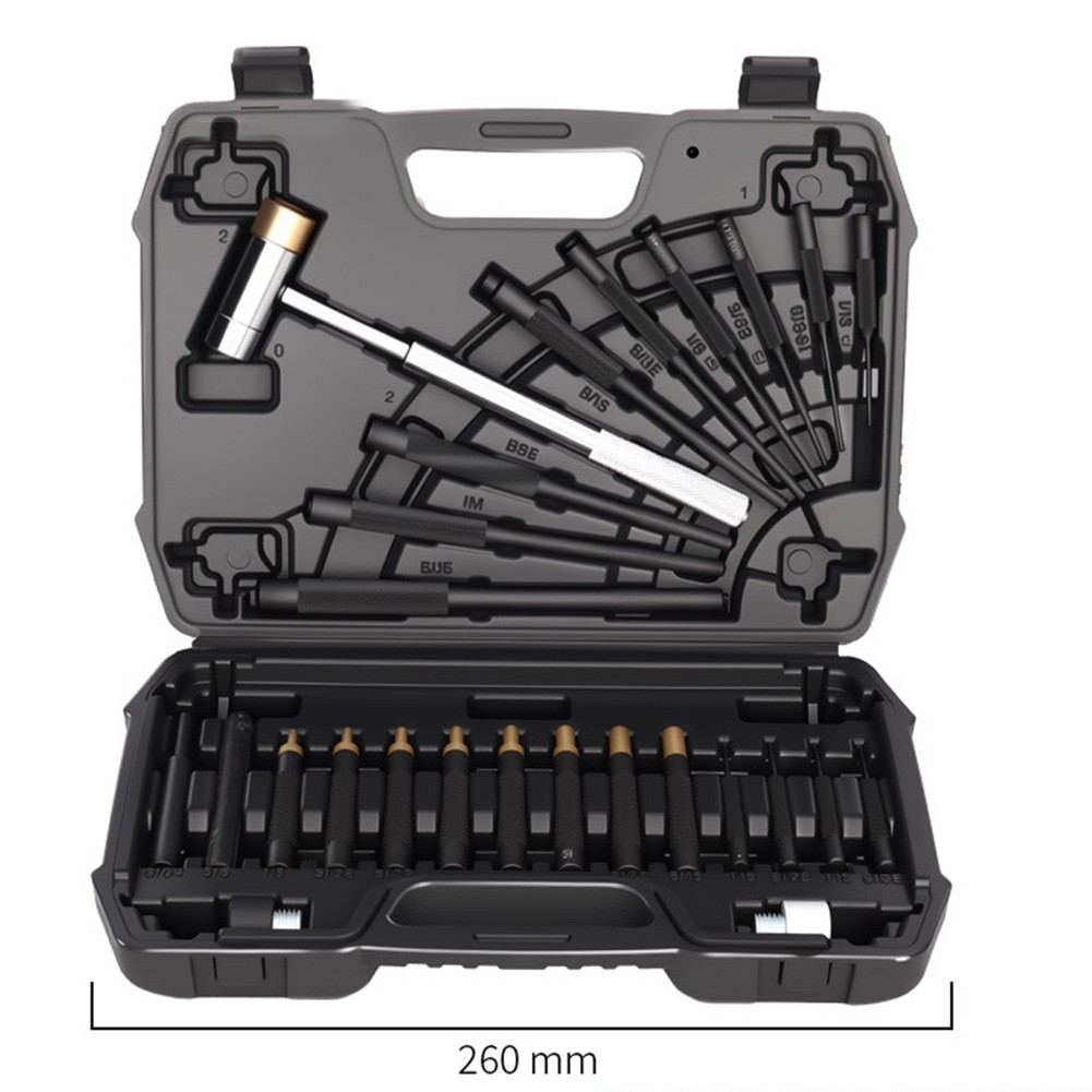 21PCS Punch Set with Copper Alloy Hammers Non Slip Bench Block and Storage Case