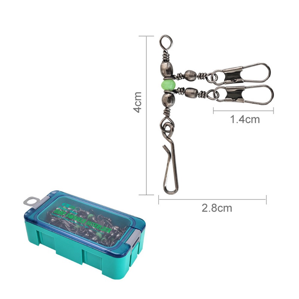 15 to 25pcs Fishing Bearing Rolling Swivel for Squid Jig with Luminous Feature - Picture 28 of 34