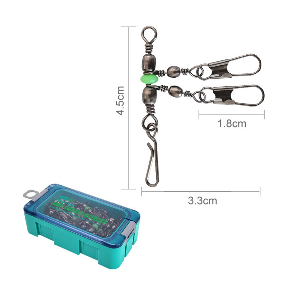 15 to 25pcs Fishing Bearing Rolling Swivel for Squid Jig with Luminous Feature - Picture 29 of 34