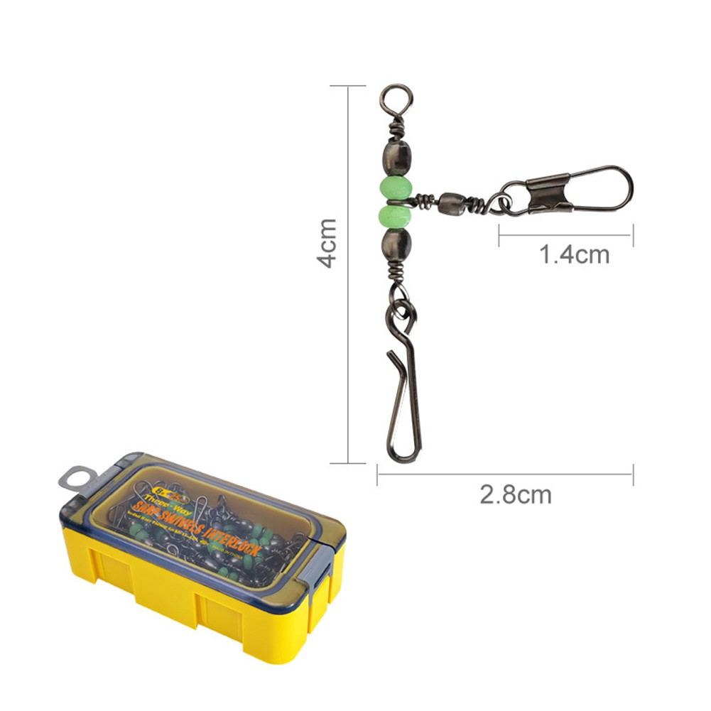 15 to 25pcs Fishing Bearing Rolling Swivel for Squid Jig with Luminous Feature - Picture 32 of 34