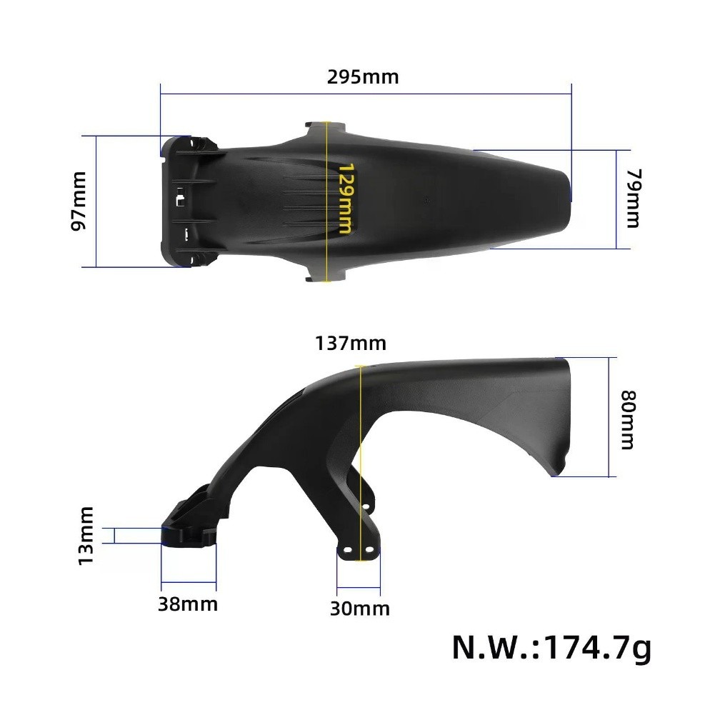 как выглядит Scooter For Fender Rear Mudguard With Taillight For Ninebot For Segway Max G3 фото