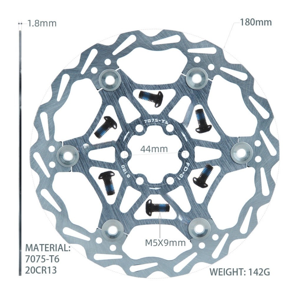 High Strength Steel and Aluminum Alloy Floating Bike Disc Brake 203 180mm