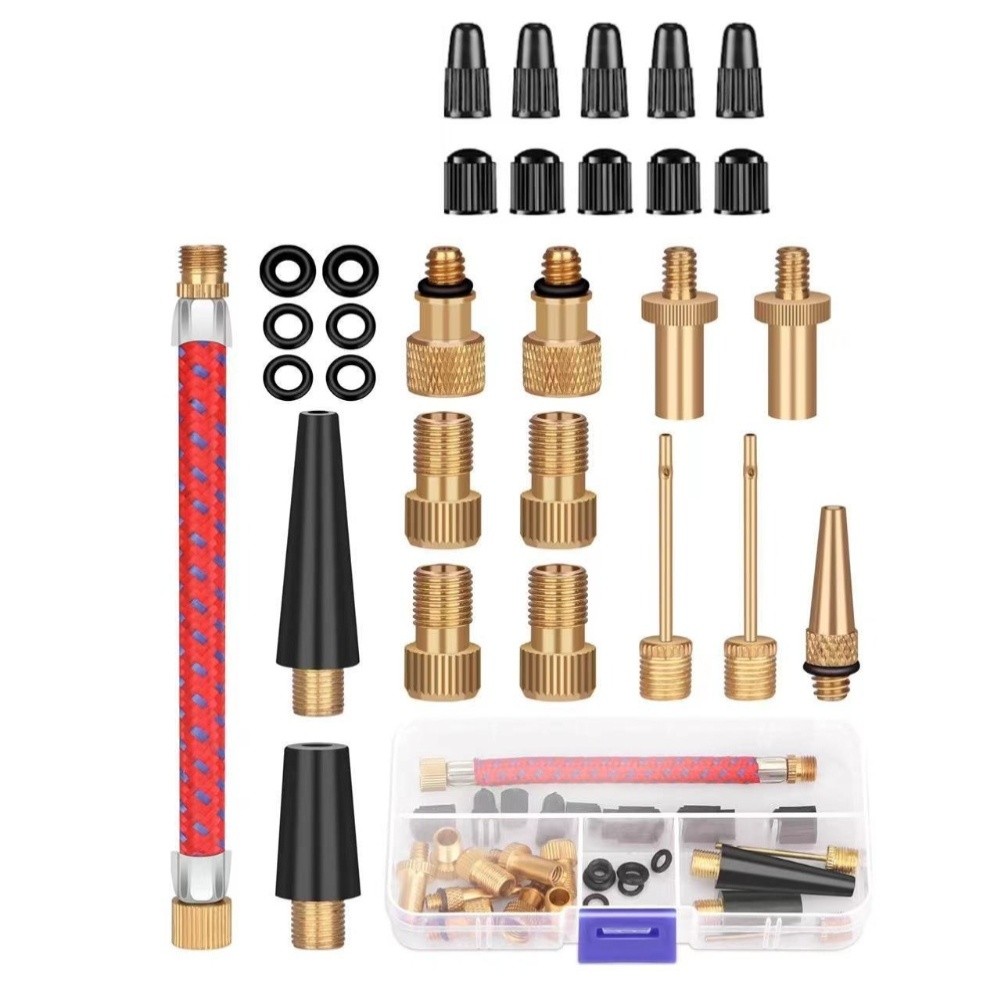 Multipurpose For Bicycle Valve Adapter Set for Various Valve Types and Pumps