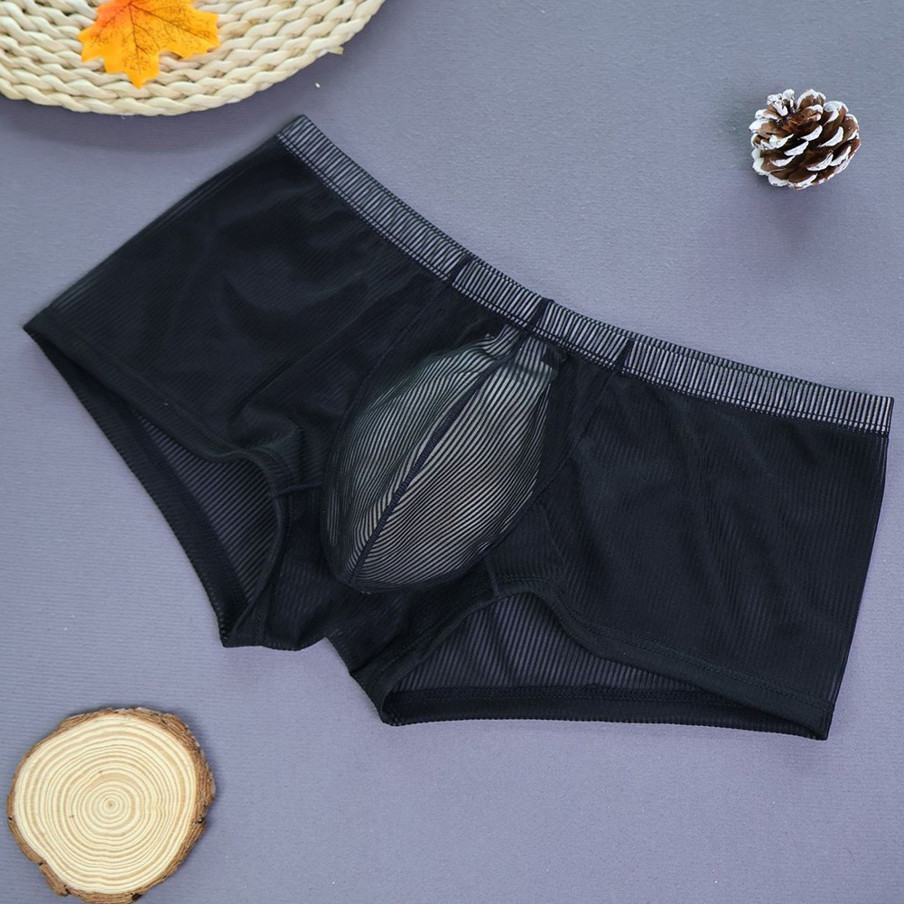 Men Underwear Translucent Underpants Indoor Relaxation Classic Theme Easy Care - Picture 33 of 42