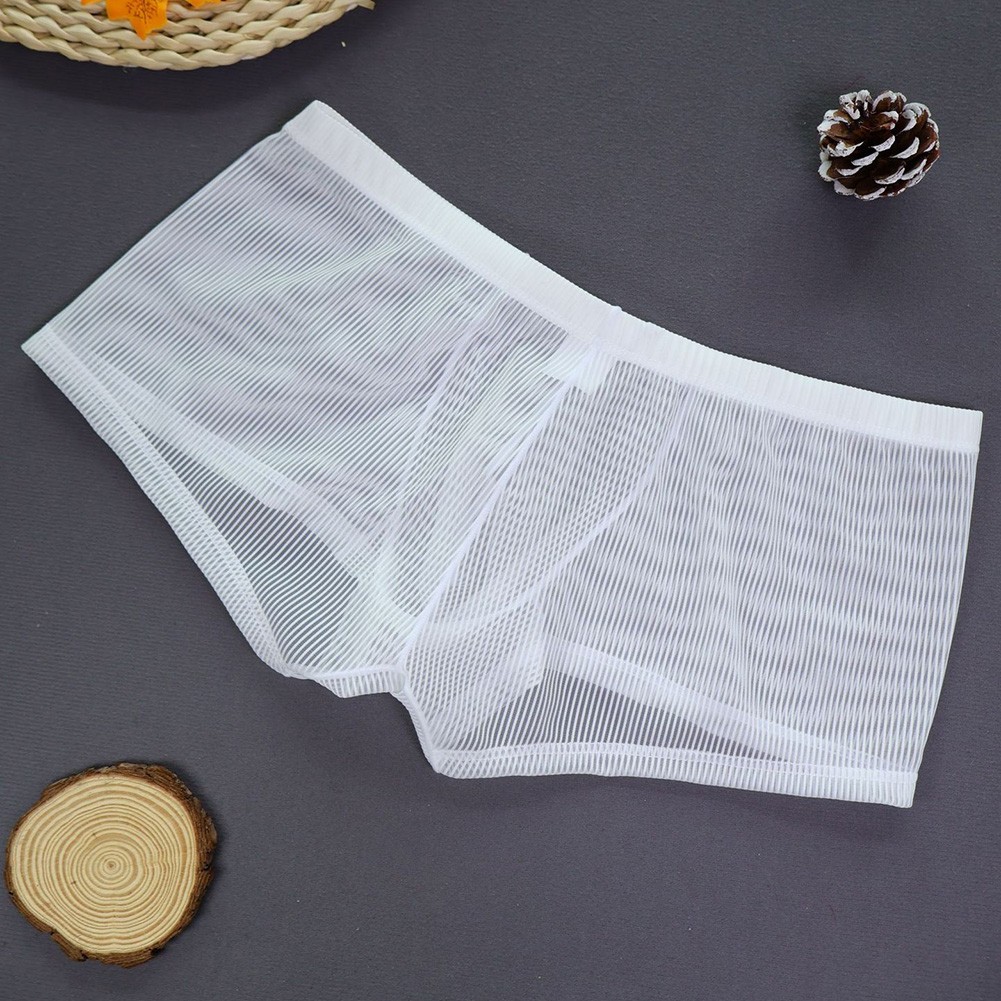 Men Underwear Translucent Underpants Indoor Relaxation Classic Theme Easy Care - Picture 25 of 42