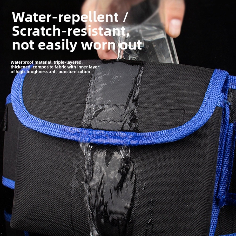 Electrician Tool Bag Belt Attachment Easy Access Tool Bag Multi-Pockets Design - Picture 6 of 9