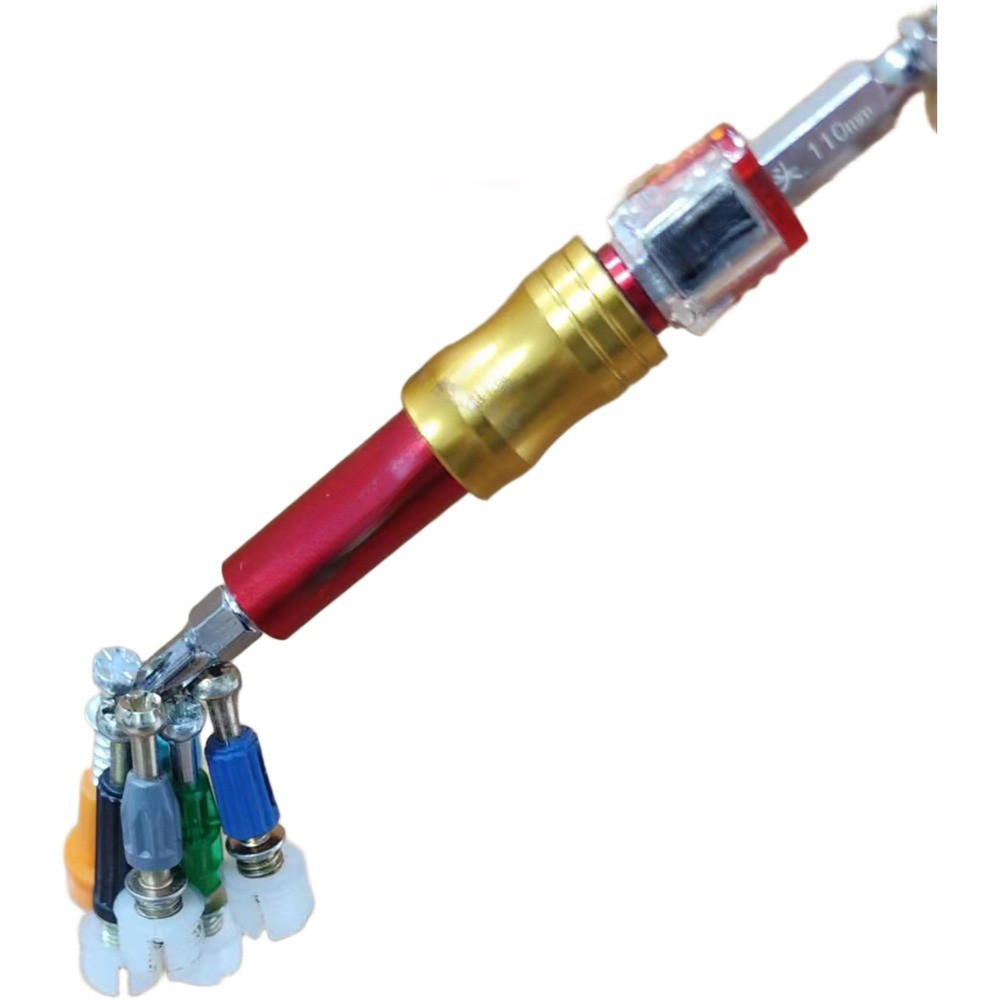 Adjustable Depth Screwdriver Bit Holder Hex Shank for Stable Screw Placement