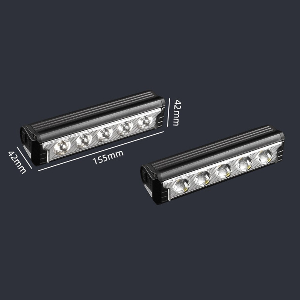 Bike Light Headlight Wide Flood Beam with Horizontal Mount Space Saving