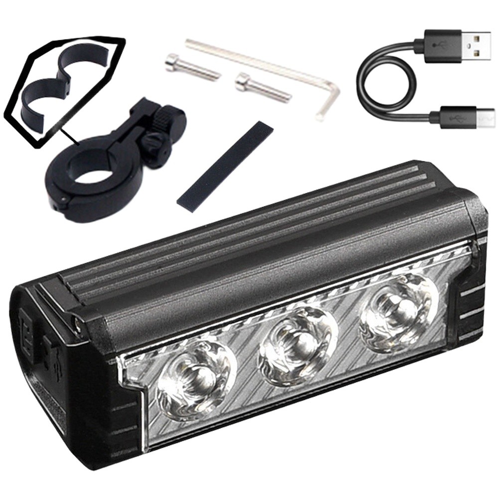 Bike Light Headlight Wide Flood Beam with Horizontal Mount Space Saving