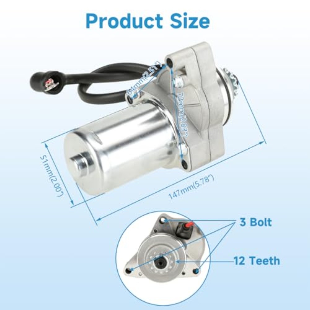 For 50CC To 125cc ATVs 3 Bolt Starter Outdoor Adventures Dependable Performance - Picture 19 of 21