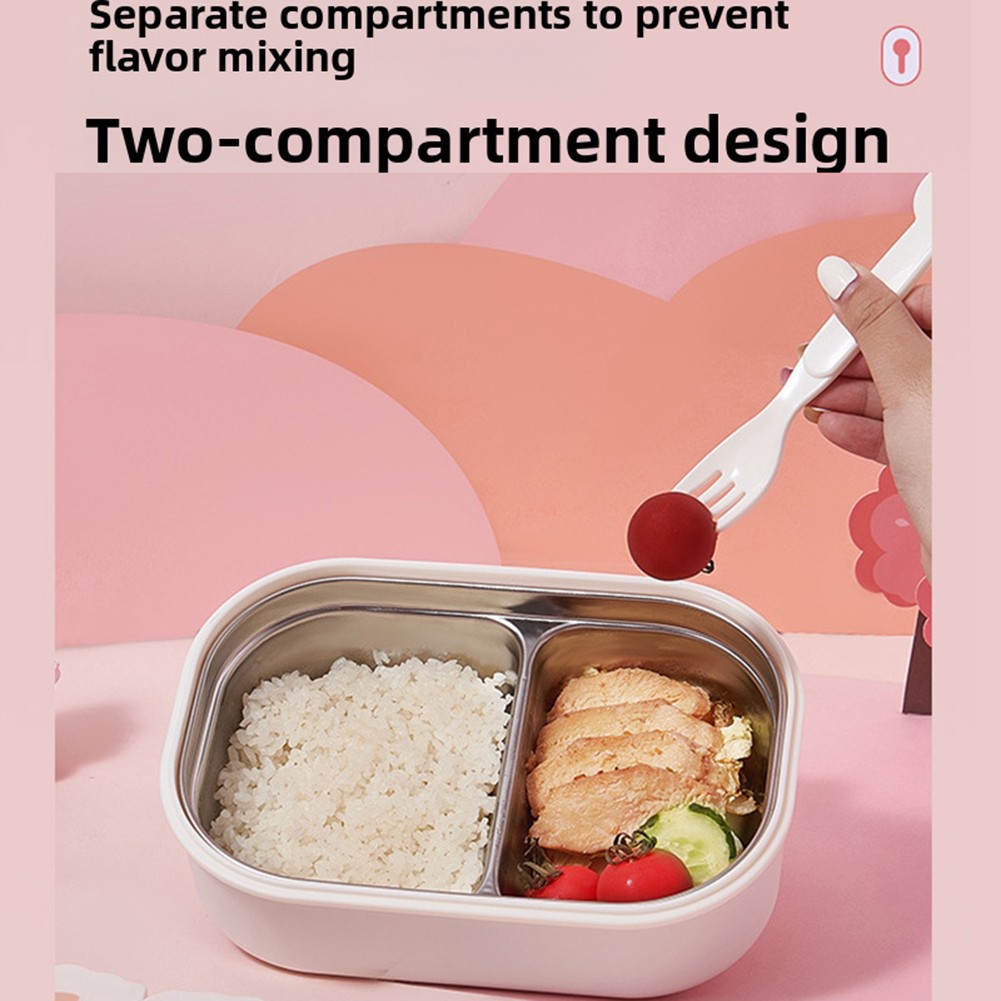 Eco Friendly Stainless Steel Lunch Box Cute Bunny for Family and Office Meal - Produktbild 10