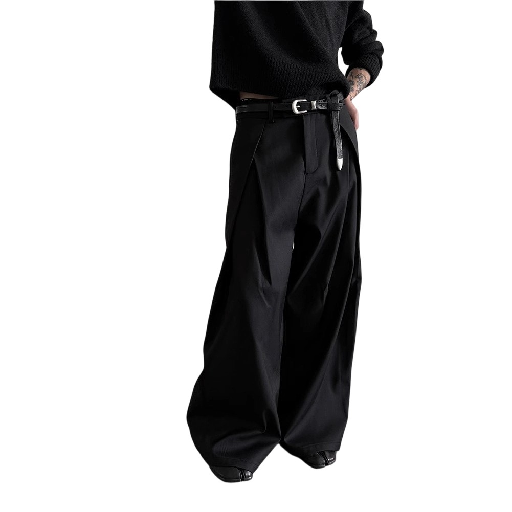 Herren Freizeithose drapiert Streetwear tägliche Kleidung bequeme Passform eleg - Picture 13 of 48