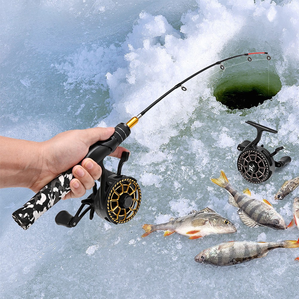 Iceraft Ice Fishing Reel For fast Line Out Magnetic Slow Descent for Winter