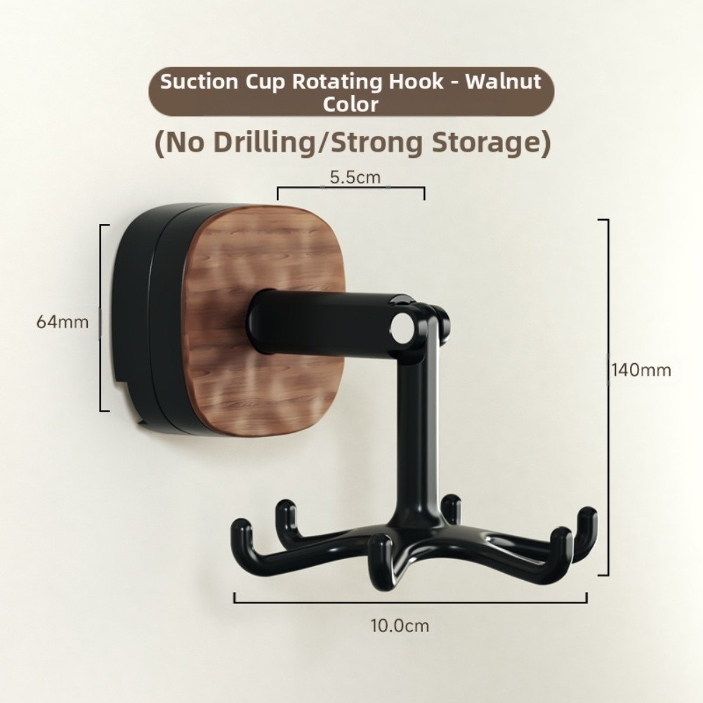 Rotating Kitchen Wall Hook with Suction Cup for Hanging Utensils and Towels - Picture 14 of 15