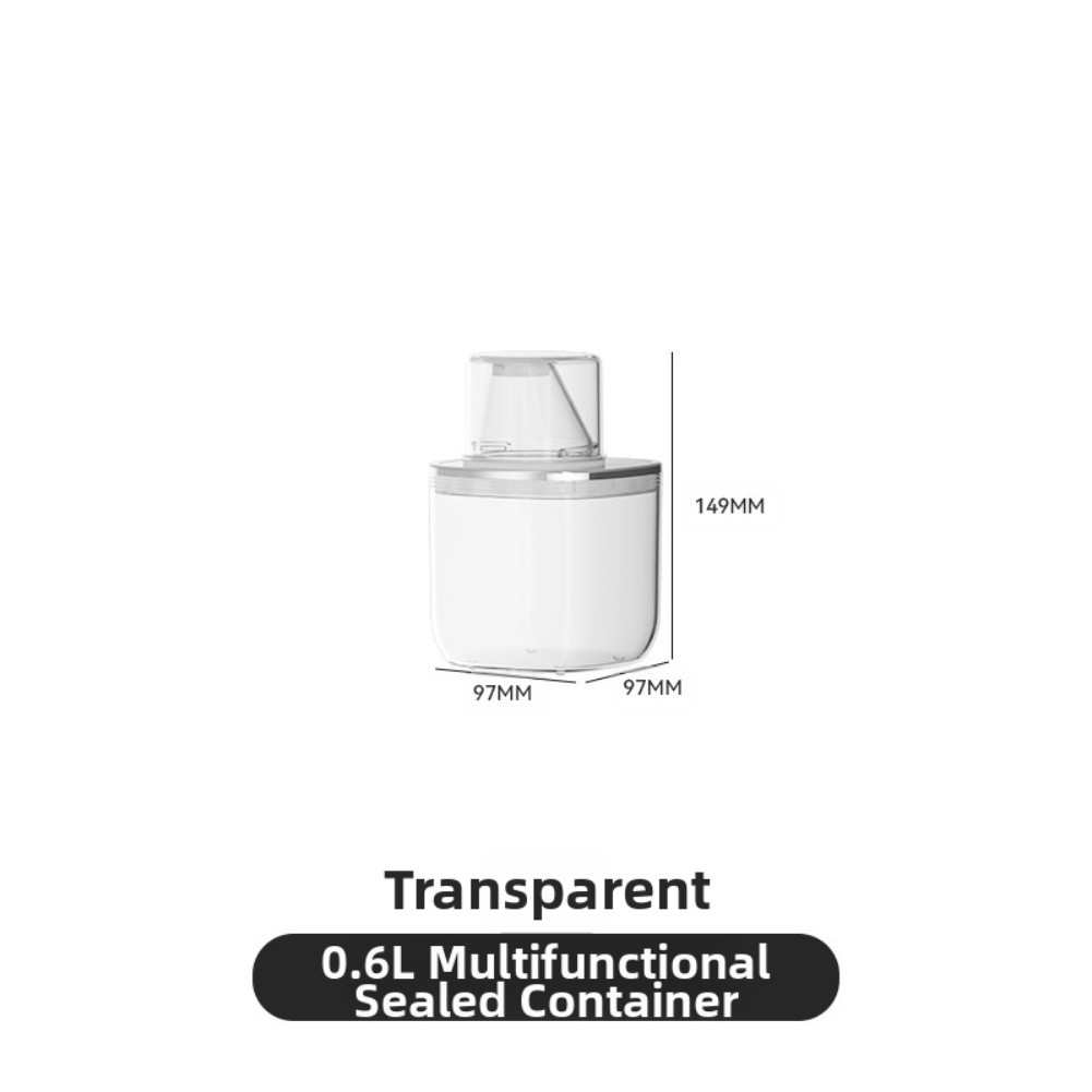 Lata de detergente para ropa sellada transparente con almacenamiento graduado que ahorra espacio