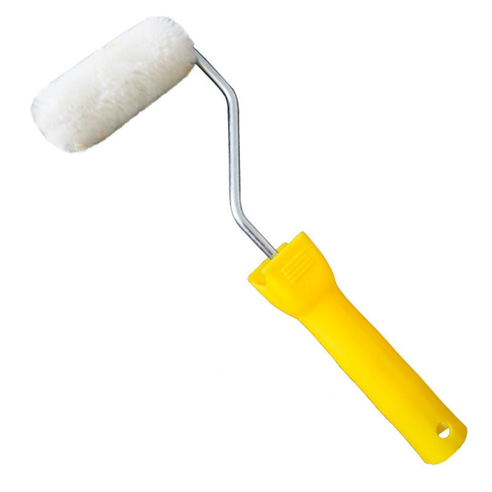 2 Inch Wool Roller Brush for Painting with Comfortable Non Slip Grip Handle