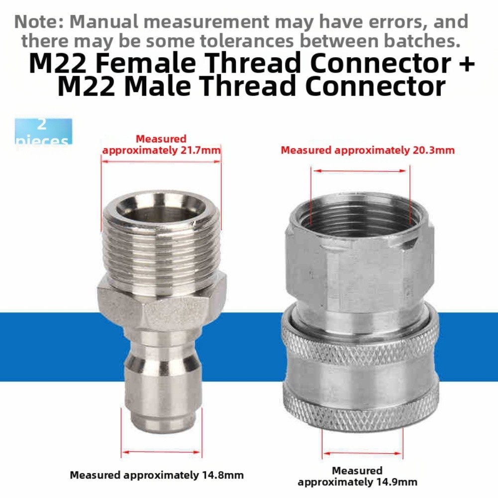 High Pressure Hose Connector Stainless Steel Swivel for Car Washer Machines - Bild 6 von 6