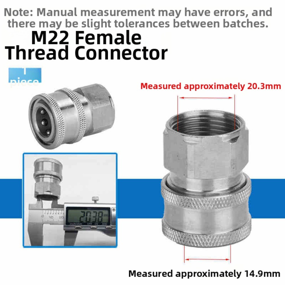 High Pressure Hose Connector Stainless Steel Swivel for Car Washer Machines - Bild 4 von 6