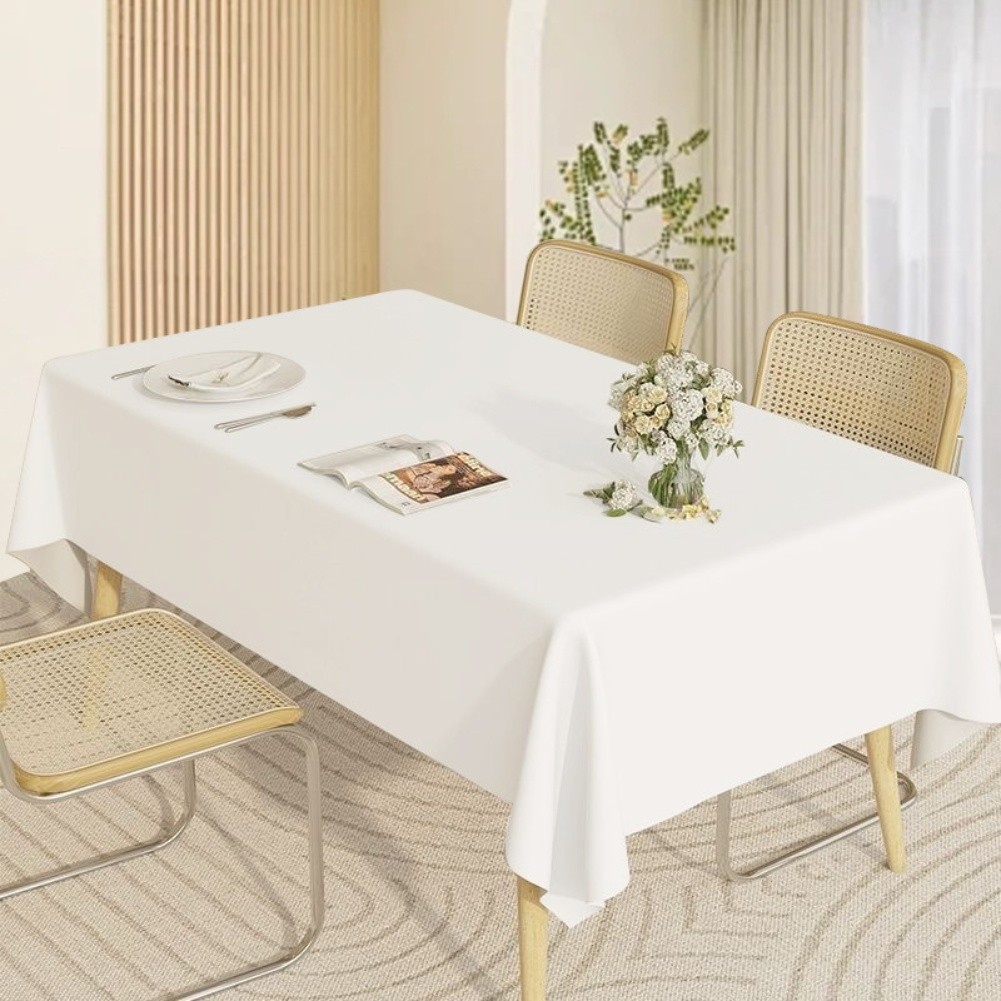 Rectangular Gray Waterproof Tablecloth for Weddings For Parties Wrinkle - Picture 17 of 17