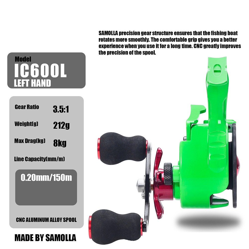 Fishing Reel For Ice 13 Magnet Magnetic Slow Descent 1 Bearings