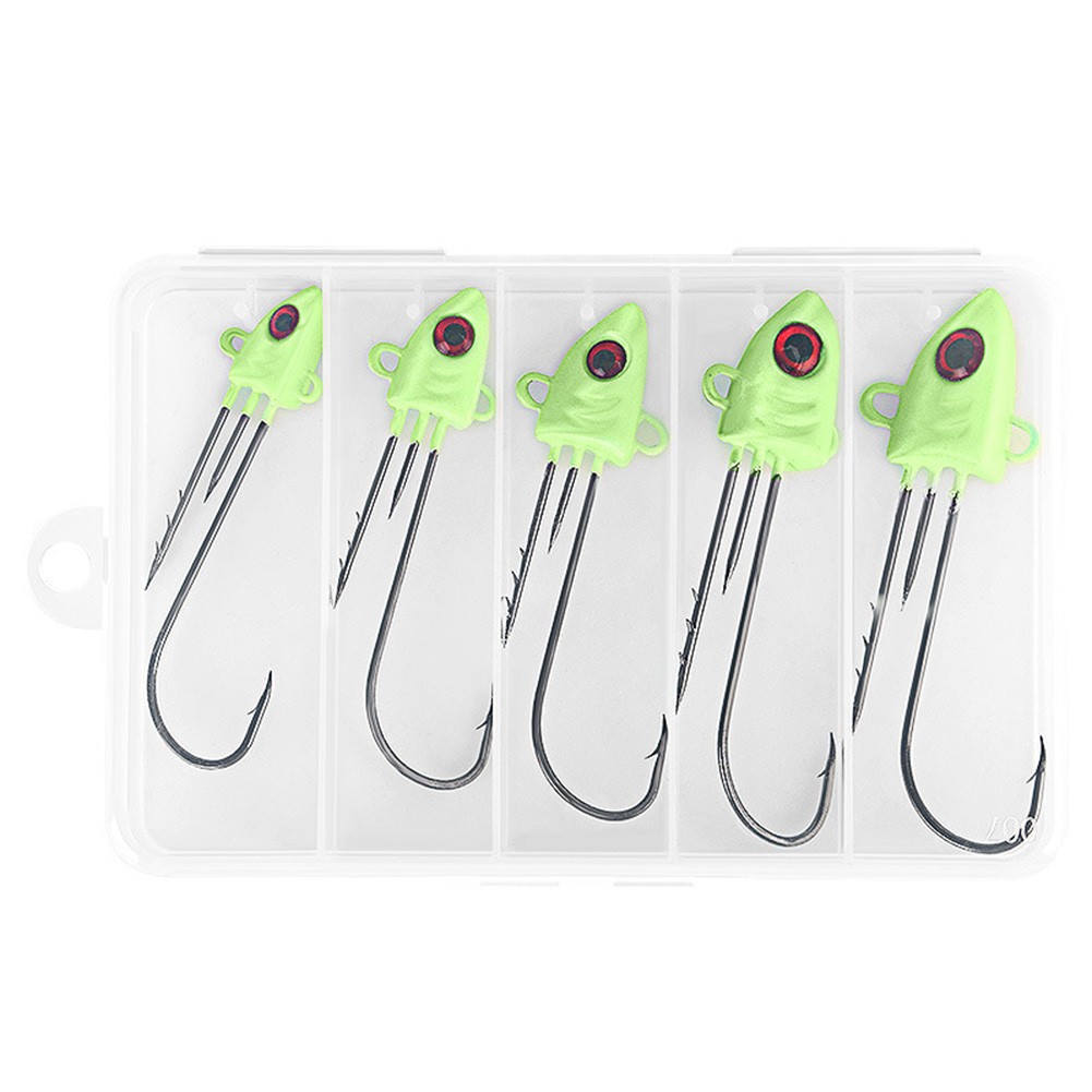 5pcs Luminous Fish Hooks Set Rockfish Hooks with Persistent Night Glow - Picture 23 of 42
