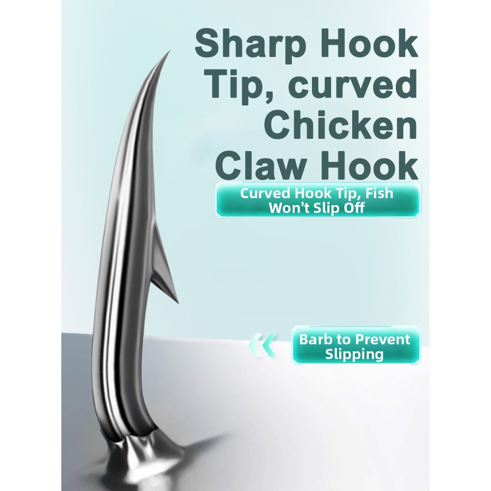 5pcs Luminous Fish Hooks Set Rockfish Hooks with Persistent Night Glow - Picture 36 of 42