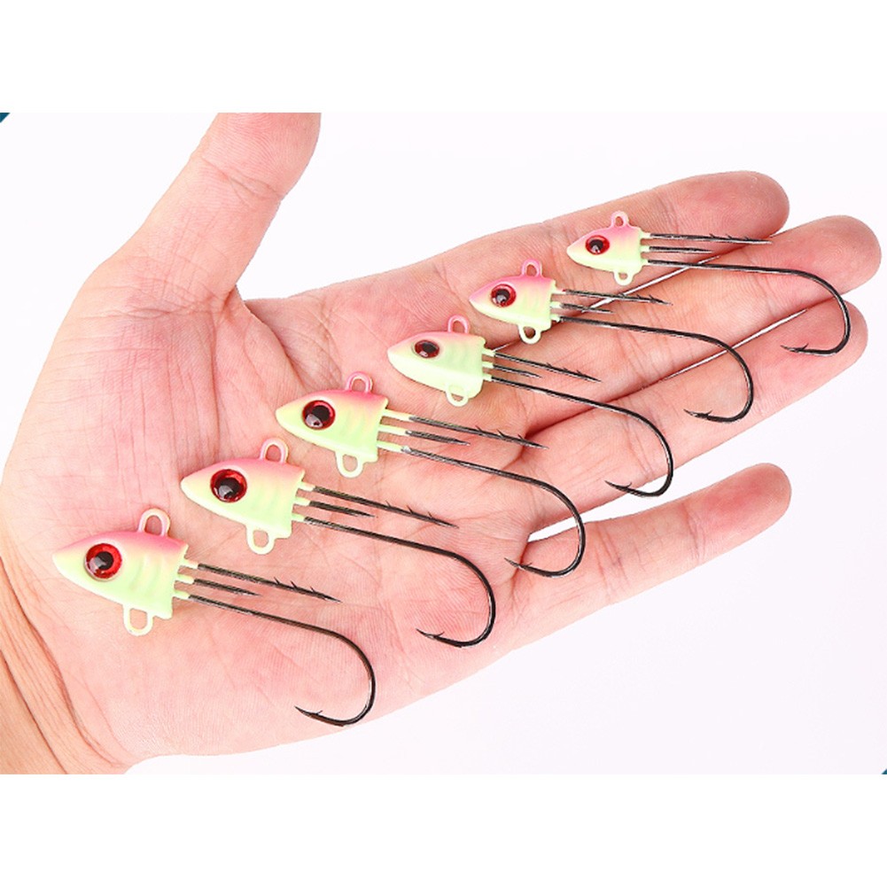 5pcs Luminous Fish Hooks Set Rockfish Hooks with Persistent Night Glow - Picture 26 of 42