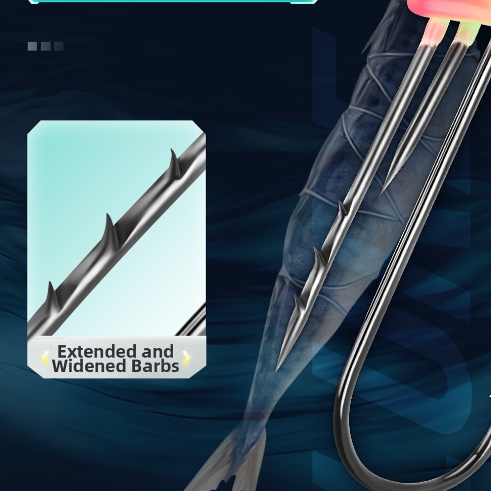 5pcs Luminous Fish Hooks Set Rockfish Hooks with Persistent Night Glow - Picture 38 of 42