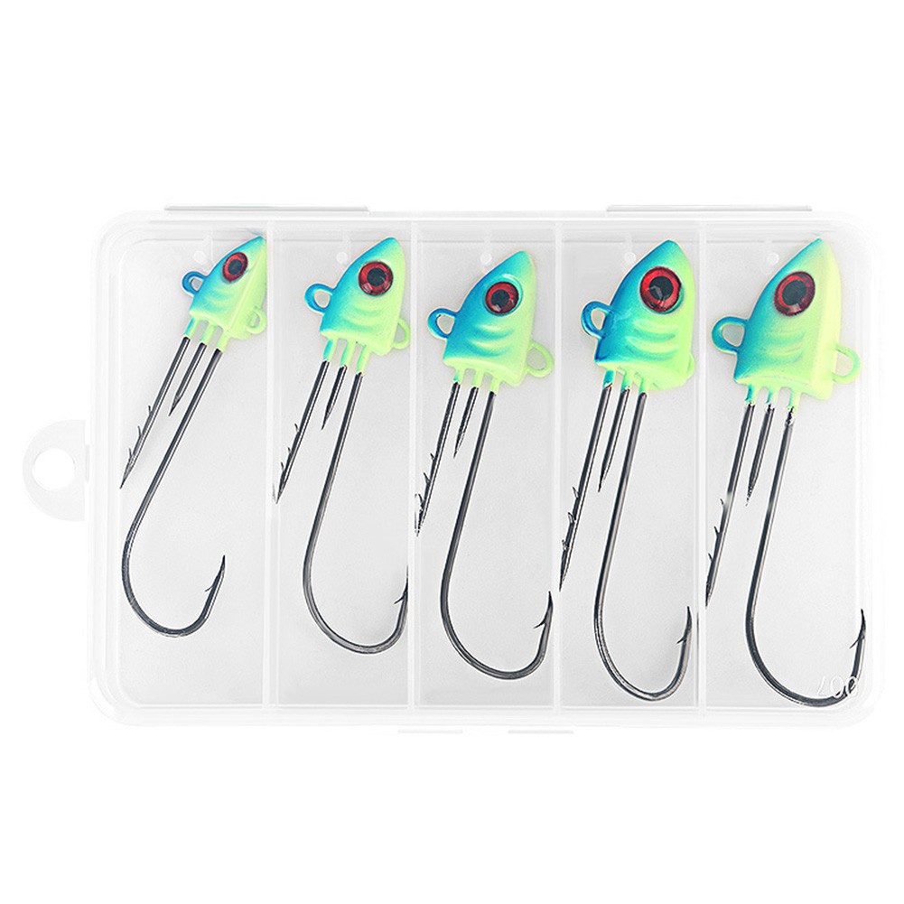 5pcs Luminous Fish Hooks Set Rockfish Hooks with Persistent Night Glow - Picture 30 of 42