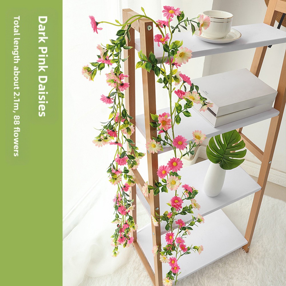 Lightweight Faux Daisy and Sunflower Vine 2 1m for Home and Event Decoration