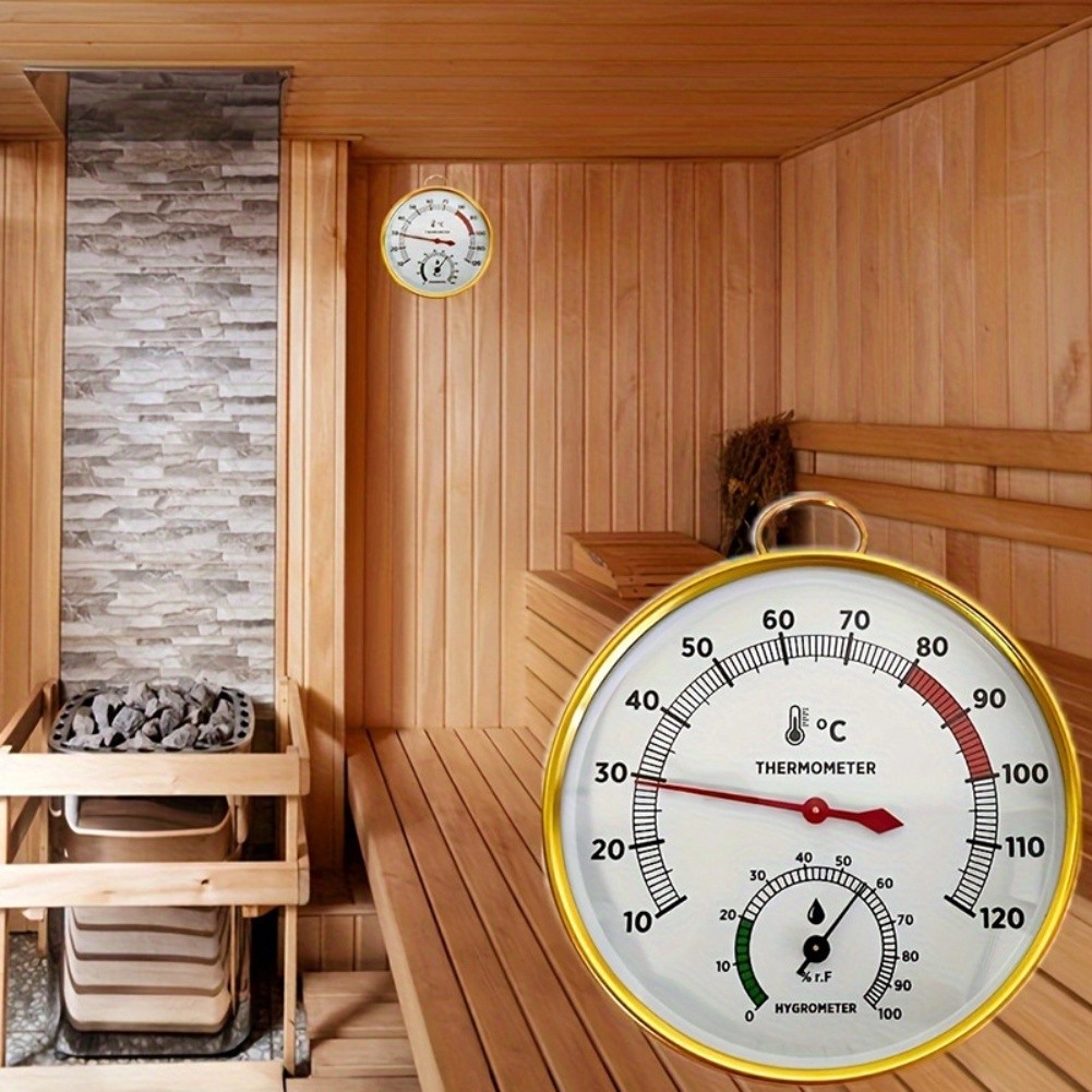 Sauna Thermometer und Hygrometer zur Wandmontage 2in1 rostbeständiges Design - Bild 14 von 16