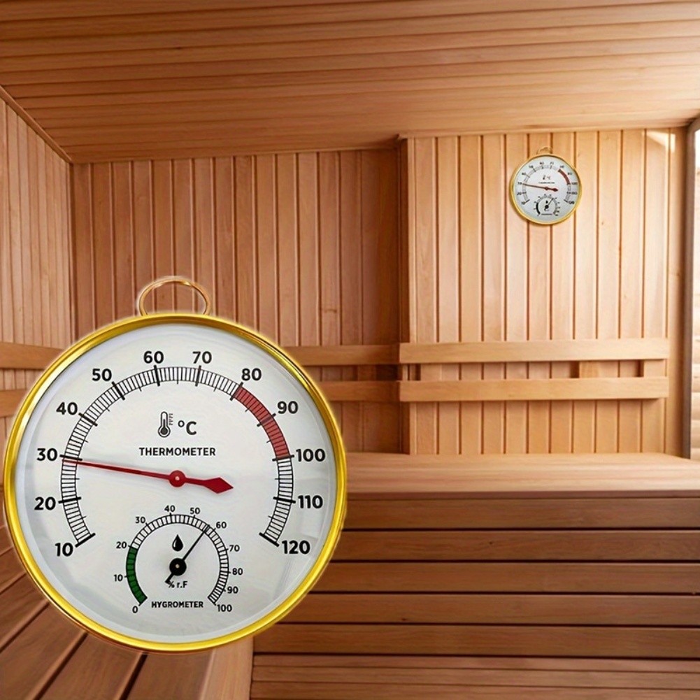 Sauna Thermometer und Hygrometer zur Wandmontage 2in1 rostbeständiges Design - Bild 15 von 16