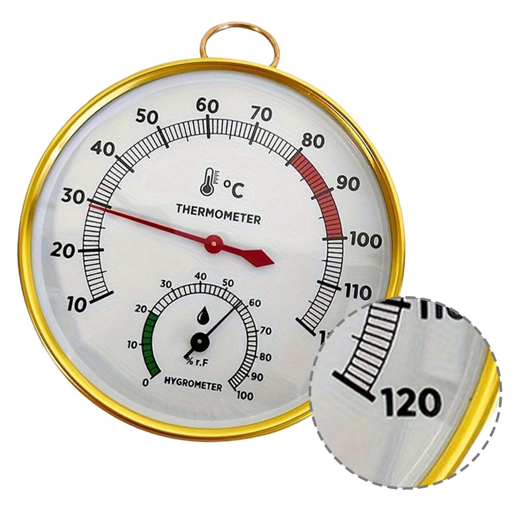 Sauna Thermometer und Hygrometer zur Wandmontage 2in1 rostbeständiges Design - Bild 12 von 16