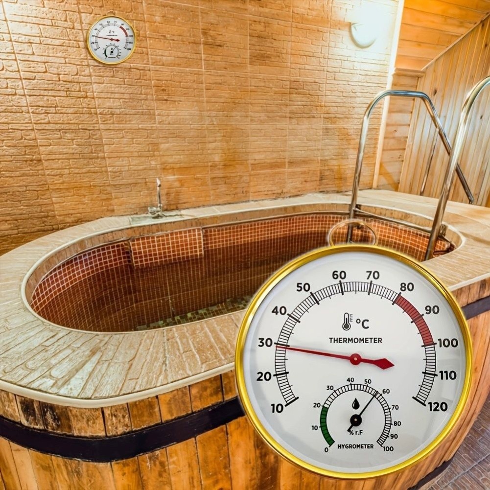 Sauna Thermometer und Hygrometer zur Wandmontage 2in1 rostbeständiges Design - Bild 13 von 16