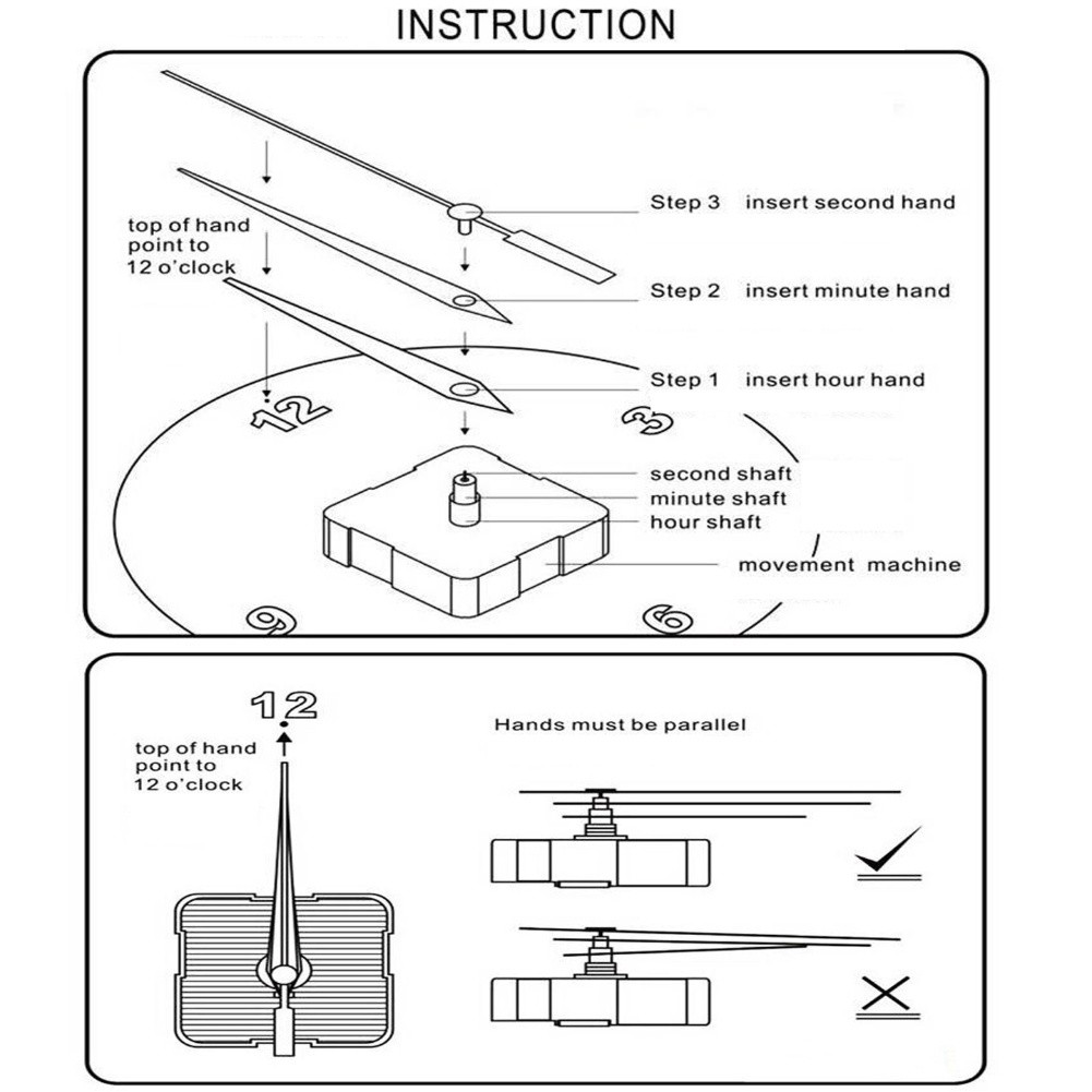 3 Quartz Clock Movements with Multiple Hands for Clock Repair and Replacement