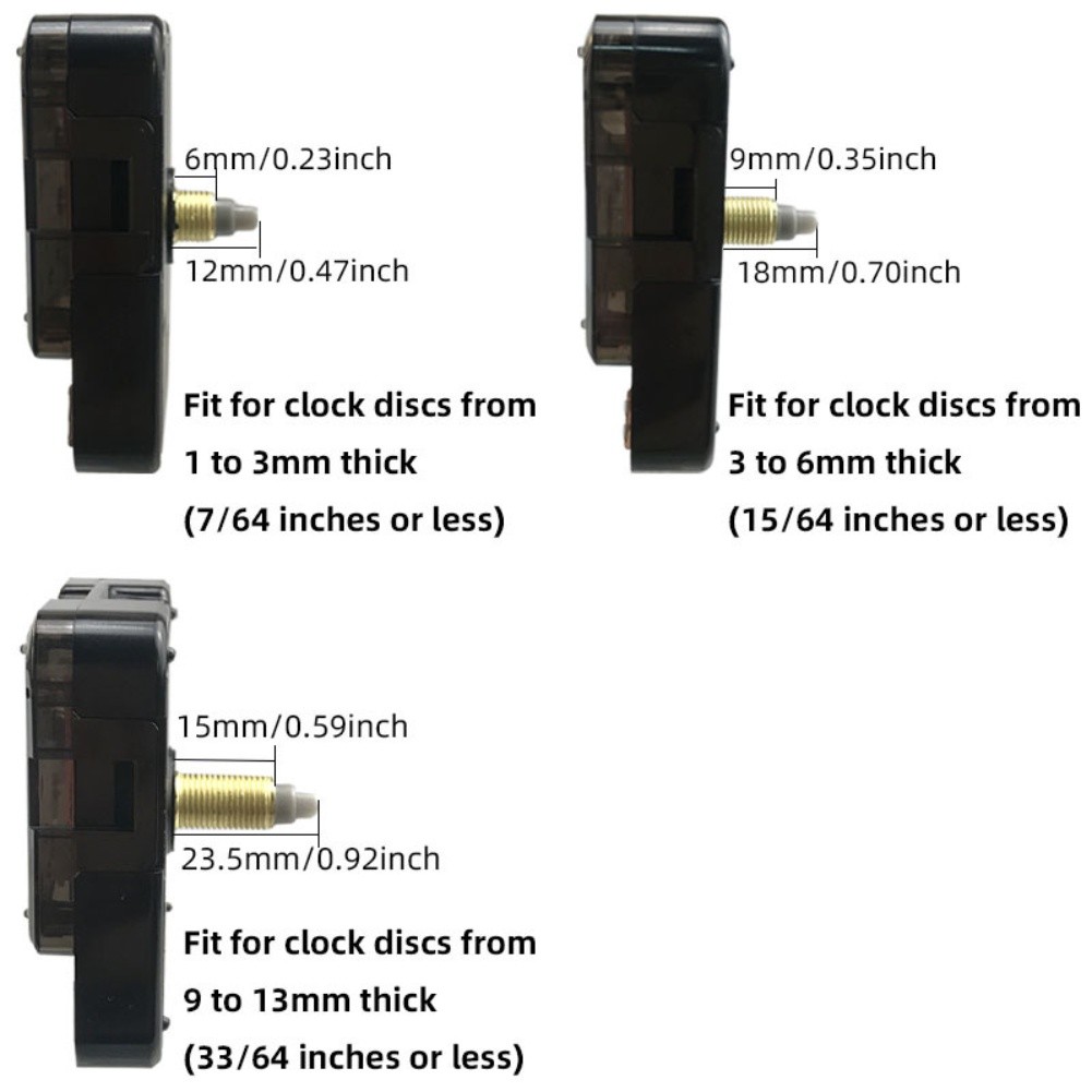3 Quartz Clock Movements with Multiple Hands for Clock Repair and Replacement