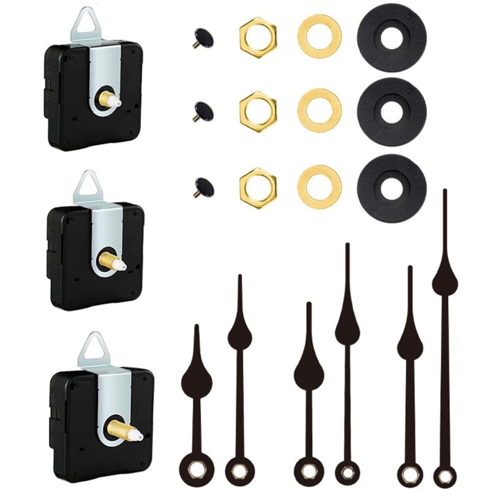 3 Quartz Clock Movements with Multiple Hands for Clock Repair and Replacement