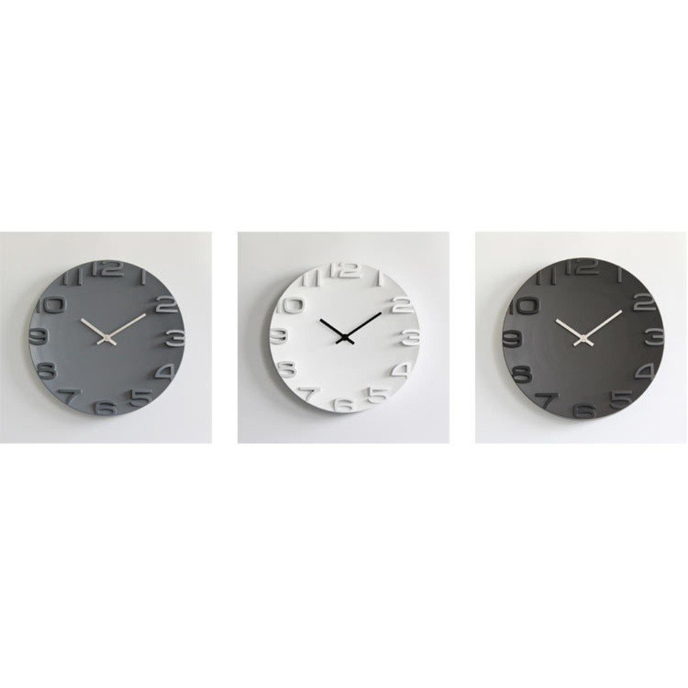 For Office Home Use 34 8cm Wall Clock Silent Battery Powered Modern 3D Design