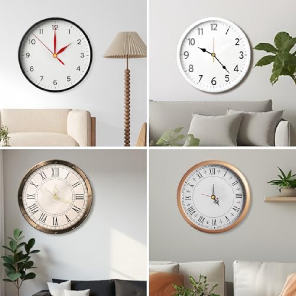 3Pcs Clock Mechanism Kit with 3 Pairs Clock Hands for Craft Clock Projects 12mm
