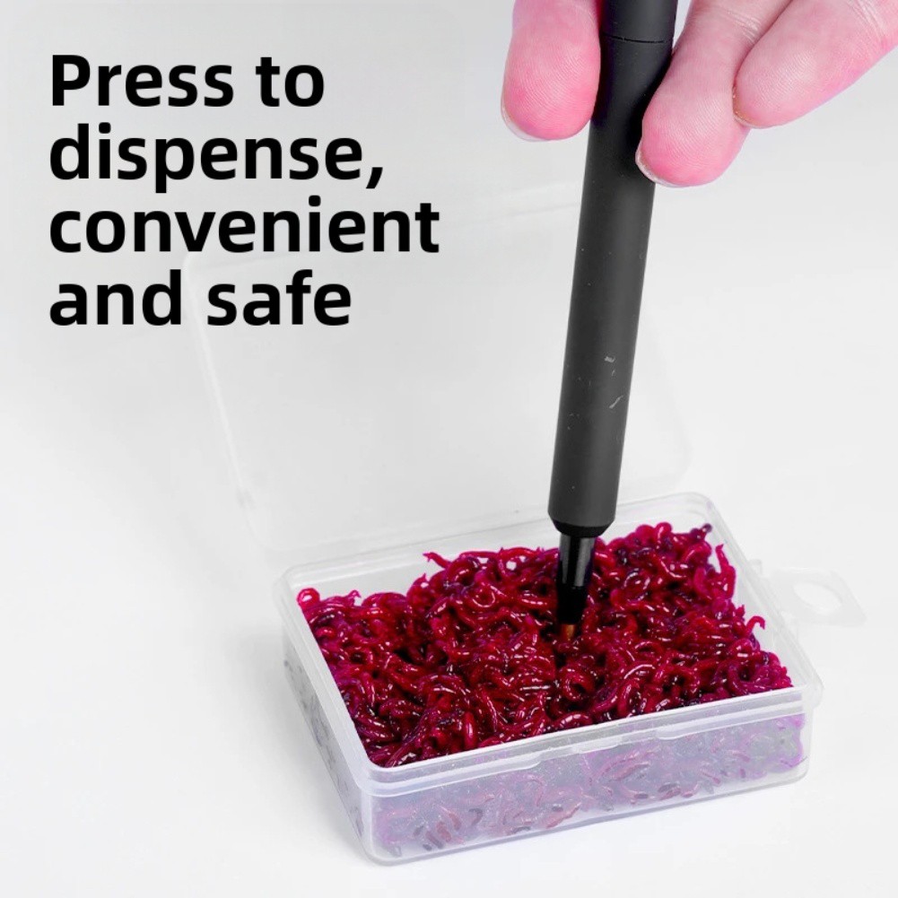 Red Worm Baiting Device Fully Automatic Fishing Hook Tool with 13mm Needle