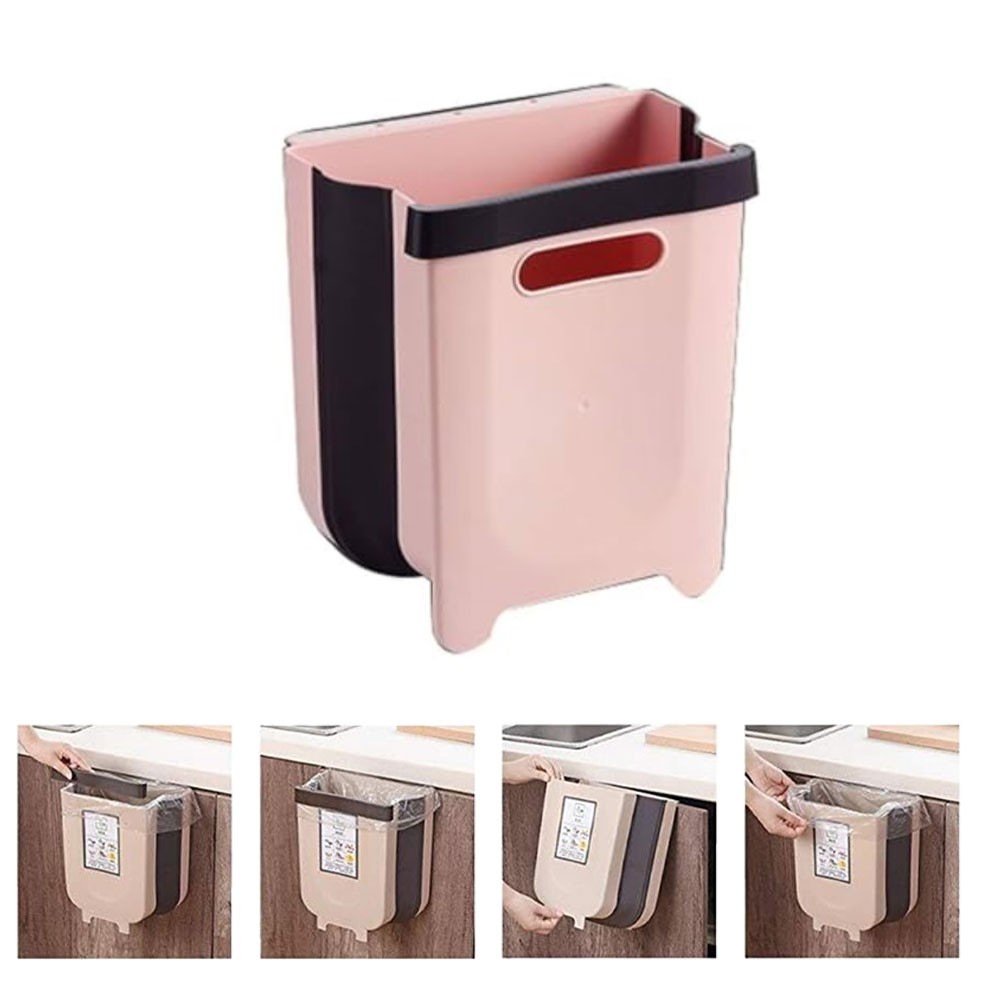 Collapsible Hanging Trash Can for Kitchen Bathroom Car Easy Installation - Produktbild 1