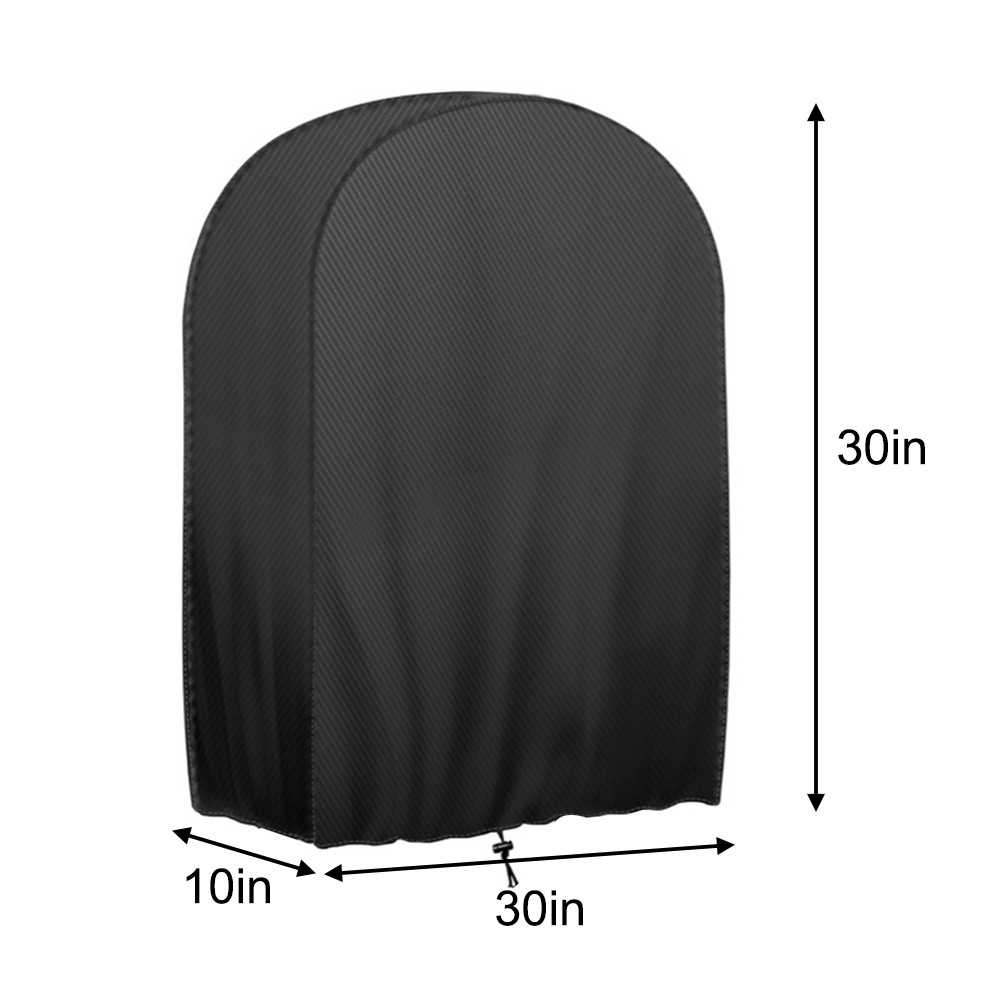 Cubierta protectora negra para carro de carrete de manguera de jardín de 4 ruedas resistente al aire libre - Imagen 14 de 15