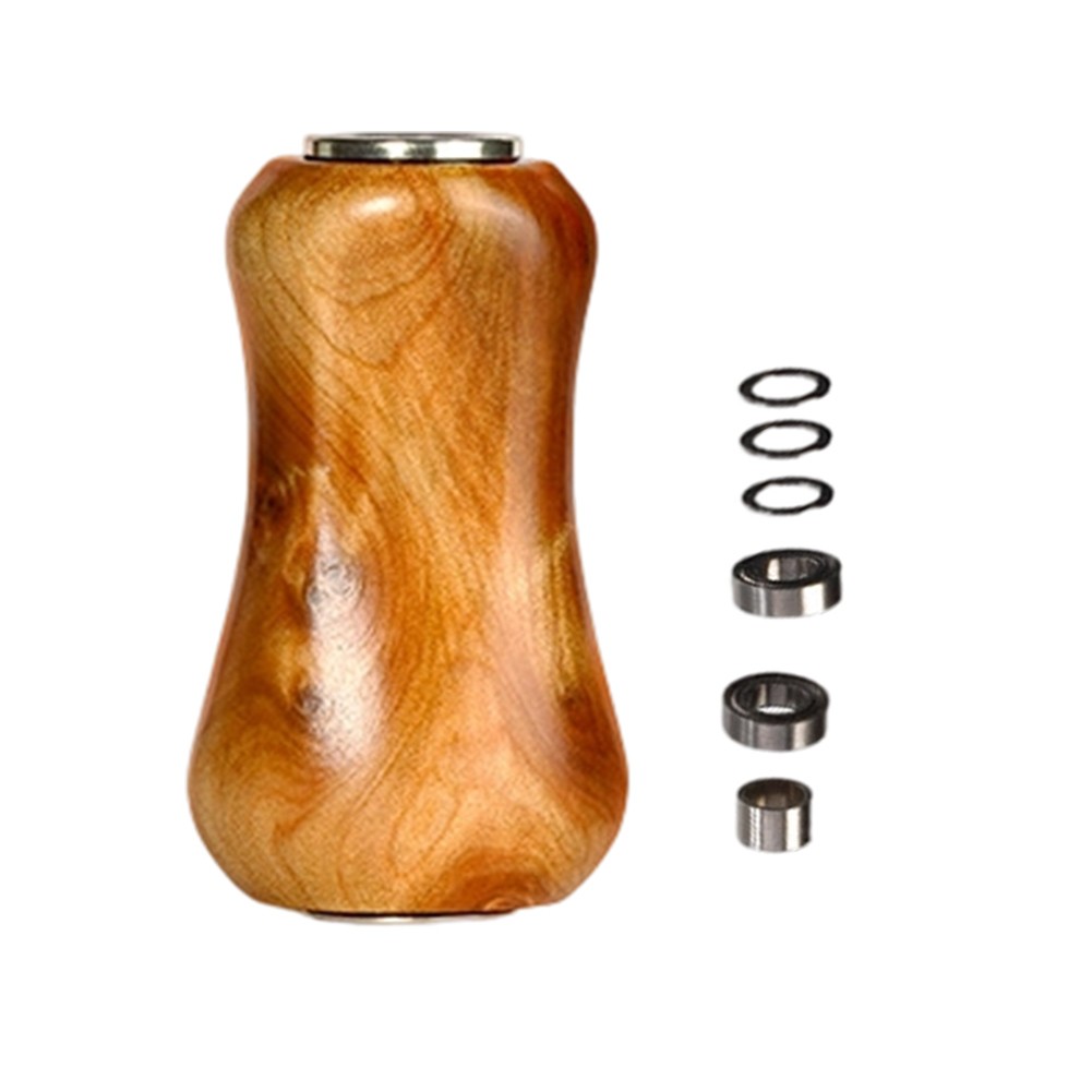 High Stability Solid Wood Knobs for Casting Reel with Metal Arm Handle