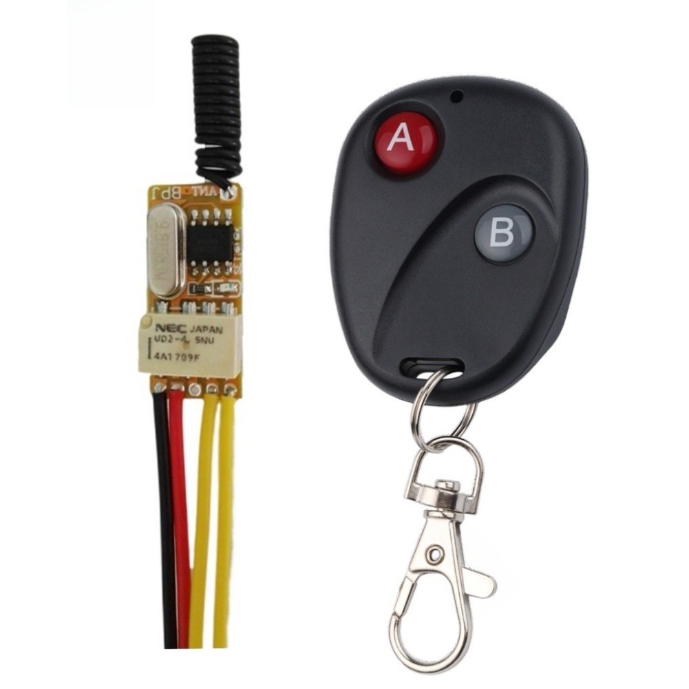 Compact Wireless RF Remote Control Relay Switch DC3 5V 12V for Small Devices