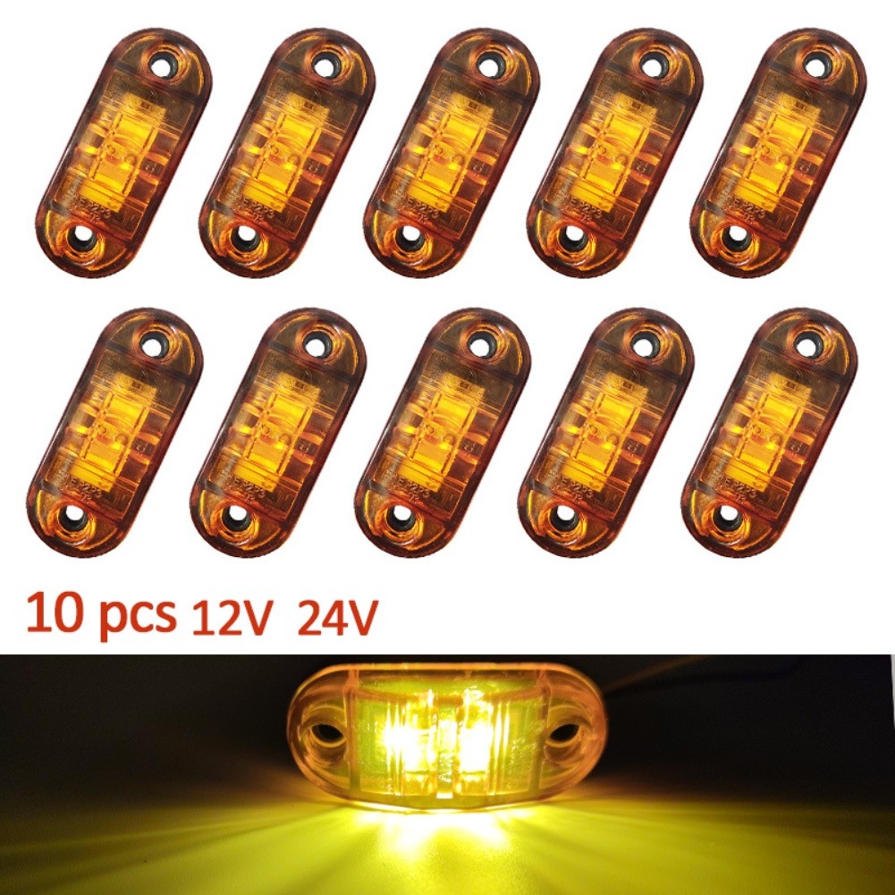 Truck Trailer LED Side Marker Lights 10 Pack Waterproof Signal Lights 12V 24V - Picture 15 of 17