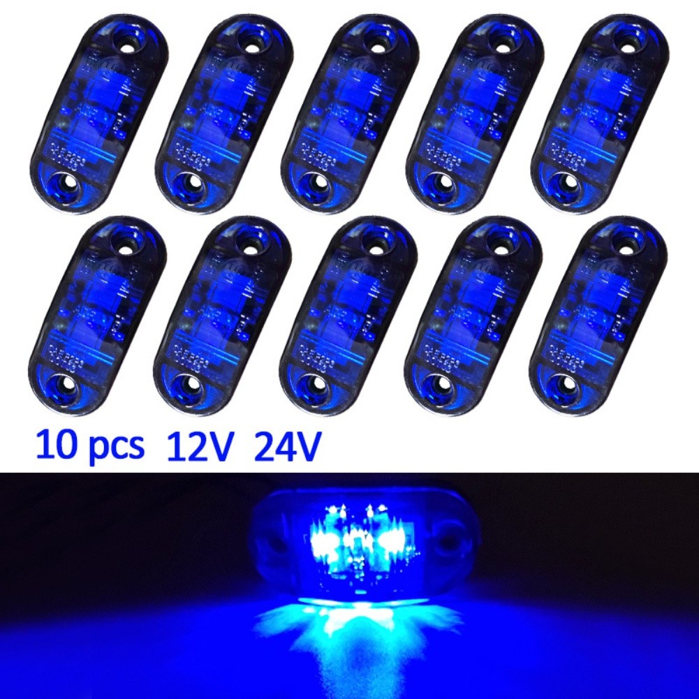 Truck Trailer LED Side Marker Lights 10 Pack Waterproof Signal Lights 12V 24V - Picture 16 of 17