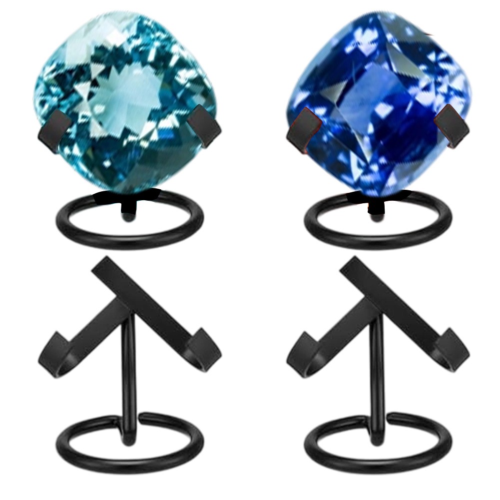 Four Piece Metal Stands for Crystal Balls Fossils For Gemstones Display