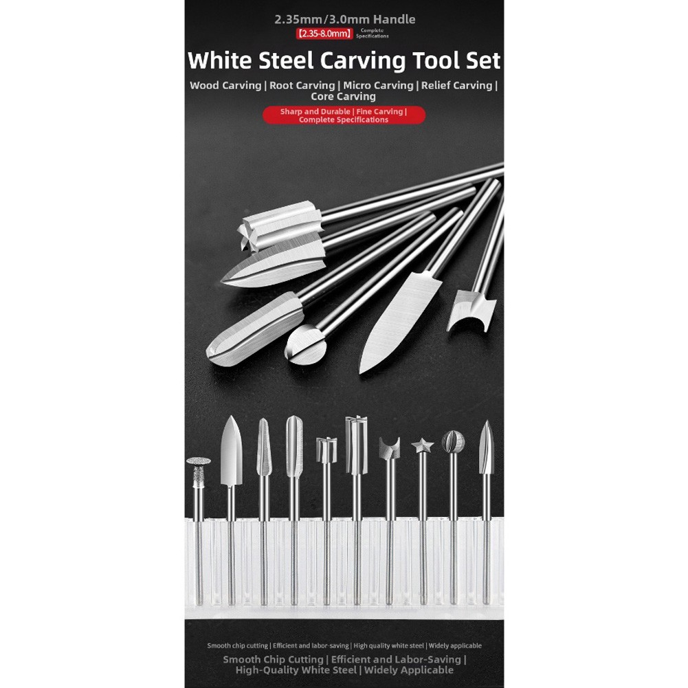 Multi Size Engraving Drill Bits Set for Use with Electric and Pneumatic Tools